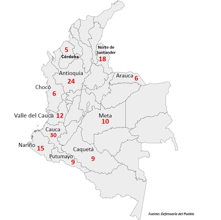 Violencia contra Defensores de DDHH 2018 2